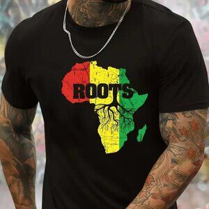 "Roots" Africa Map T-Shirt - Celebrate Your Heritage!